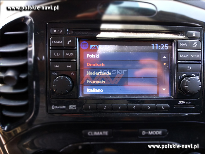 Nissan Connect (LCN1) Tłumaczenie nawigacji - Polskie menu